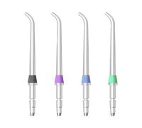 Puntas de repuesto para irrigadores bucales Waterpik, cabezales de repuesto para irrigadores bucales Waterpik, puntas de chorro clásicas de repuesto (4 piezas, negro, azul, morado, verde).