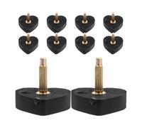 Puntas de Repuesto para Tacón Alto 5 Pares Pvc Negro