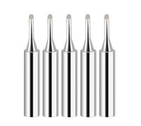 Puntas de soldador 900M-T, 5 unidades, núcleo de cobre de larga duración para paso fino para trabajos SMD, puntas de repuesto para herramientas de estación eléctrica, plata (900M-T-2.4D)