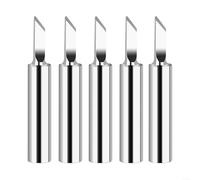 Puntas de soldador 900M-T, juego de 5 piezas de núcleo de cobre para paso fino para trabajos SMD, puntas de repuesto resistentes a la oxidación para herramientas de estación eléctrica, plata