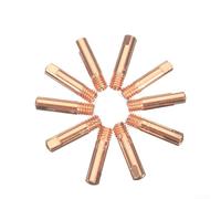 Puntas de soldadura de cobre de 0,8 mm para soplete Mb15 15ak Mig Mag, boquillas de contacto de 0,031 pulgadas, piezas de alimentación de alambre resistentes al calor, paquete de 10