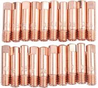 Puntas de soldadura Juego de 20 puntas de contacto de cobre para consumibles de antorcha de soldadura MIG/MAG 15AK 0.8/1.0mm