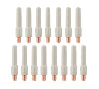 Puntas de soldadura sin revestimiento, 15 unidades para soplete de soldadura 15AK, boquilla de cobre de 45 x 1,0 mm con diseño antiescoria, accesorios de soldadura MIG para alimentación de alambre