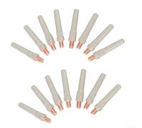 Puntas de soldadura sin revestimiento, 15 unidades para soplete de soldadura 15AK, boquilla de cobre de 45 x 1,2 mm con resistencia a la escoria para accesorios de equipos de soldadura MIG