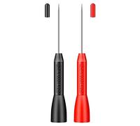 Puntas de sonda trasera de 1 mm, aguja de perforación aislante, punta de aguja no destructiva, sondas multímetro, puntas de acero inoxidable, 2 unidades