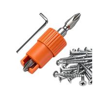 Puntas de taladro para atornillar | 2 cabezales de posicionamiento con resorte,Sujetador de tornillos para carpintería con llave hexagonal - para Proyectos de Bricolaje, Carpintería, Armarios, Clósets