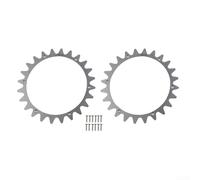 Puntas de tracción de acero inoxidable con agujeros de tornillo avellanados pulidos para WORX para Landroid L modelos WR153E/WR155E/WR147E.1/WR148E, se adapta a ruedas de 220 mm, agarre mejorado en