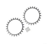 Puntas de tracción de acero inoxidable para Worx para Landroid modelo L, diseño avellanado pulido con tornillos, mejora el agarre en las pendientes para cortacéspedes robot WR153E WR155E