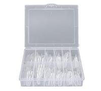 Puntas de uñas artificiales ultrafinas, puntas de extensión de uñas postizas transparentes, puntas de uñas transparentes, 240 piezas para salones de uñas, arte de uñas DIY,