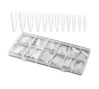 Puntas de uñas de gel - 240 piezas de formas de extensión transparentes, acrílico, duradero, diseño reutilizable | Consejos para salón, hogar, dedos falsos, belleza, cuidado personal, estilo de uñas