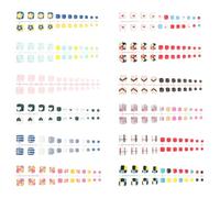 Puntas de Uñas Desmontables para Dedos del Pie, 12 Juegos 288 Piezas