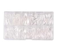 Puntas de uñas postizas acrílicas de cobertura completa, puntas de uñas postizas transparentes a presión, puntas de extensión de uñas con funda, puntas de uñas postizas acrílicas de cobertura completa