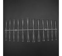 Puntas de uñas postizas, textura esmerilada ultrafina, material ABS ligero, 240 unidades para uso doméstico y profesional. (Long et pointu givré)