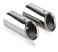 Puntas Escape Para A4 B8 A4L Q5 2007-2014 Colectores Escape Cromados Acero Inoxidable Punta Silenciador Trasero Azul UE Tubo Curvo Para Coche 2 Piezas(2 pieces-s)