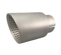 Puntas Escape Punta Escape Universal para Coche 1 Unidad Acero Inoxidable 304 Mate Punta Silenciador(63MM IN 114MM out)