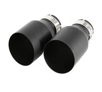 Puntas Escape Punta Silenciador Universal para Coche Acero Inoxidable Color Negro Brillante Biselado para Tubo Escape Punta Silenciador(51MM IN 76MM out)