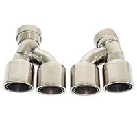 Puntas Escape Silenciador Para 2018 A 2023 Para 5 Series G30 G31 Mejora Del Tubo De Escape Boquilla Punta Silenciador Negra Fibra Carbono Forjada(Stainless steel a)