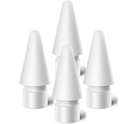 Puntas para Apple Pencil, 4 Pack Puntas de Lápiz de Apple iPad Pro, Lapiz para Apple Pencil 1.ª Generación y 2.ª,Accesorios de Protección, Puntas de Silicona,Blanco