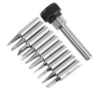 Puntas Para Cautin + Akozon Punta De Soldadura,10Pcs / Set Puntas De Hierro De Soldadura De Cobre Sin Plomo 900M-T Para Soldadura Estación De Retrabajo(Con Manga)