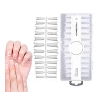 Puntas para la extensión de uñas, puntas de acrílico - Top falso acrílico de 240 piezas, juego de extensiones de uñas fáciles de 12 tamaños, puntas de uñas francesas, puntas de uñas de media cobertura
