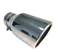 Puntas Silenciador Automóvil Tubo Acero Inoxidable Plata Gran Calibre 114 Cabeza Oblicua Garganta Universal Ligeramente Tubo escape automóvil(63MM IN-89MM OUT)