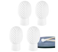 Puntas silenciosas para baquetas - 4 puntas silenciadas para batería de silicona, tamaño universal 5A 5B, resistentes, puntas para baquetas con sonido silencioso con mango antideslizante | Protección