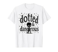 Punteado & Peligroso: Juguetón Troublemaker Cartoon Boy Camiseta, Hombre, Blanco, 5XL