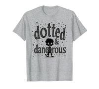 Punteado & Peligroso: Juguetón Troublemaker Cartoon Boy Camiseta, Hombre, Gris Jaspeado, 5XL