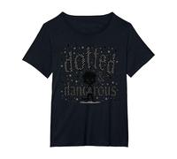 Punteado & Peligroso: Juguetón Troublemaker Cartoon Boy Camiseta, Mujer Tallas Grandes, Negro, 5XL Grande