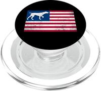 Puntero alemán de Pelo Corto GSP 4 de Julio Bandera Estadounidense PopSockets PopGrip para MagSafe