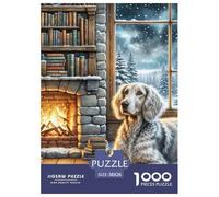 Puntero alemán de Pelo Duro Puzzle 1000 Piezas para Adultos Rompecabeza Exclusivo Juguetes Desafiantes Pintura Pasatiempos Adultos De Manos DecoracióN Familiar 38x26cm/1000pcs