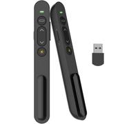 Puntero Presentaciones, Presentador de Diapositivas Remoto Mando para PowerPoint/Keynote/Hyperliens/Google Slides/PDF/MS Word para conferencias, reuniones, informes, PowerPoint, etc. Plug & Play