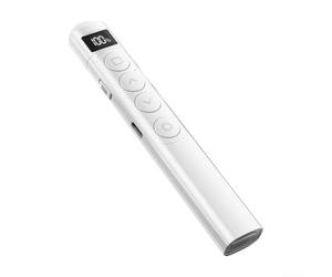 Puntero remoto inalámbrico para presentador, pulsador PPT recargable con rojo para enseñar página de presentación de negocios para TURNER (blanco)
