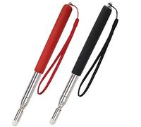 Puntero Telescópico Mano Extensible Aula Pizarra Pointer Telescópicas Puntero para Pizarra Blanca Retráctil Punteros Presentaciones para Profesores Ingenieros 2 Piezas (Negro y Rojo)