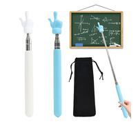 Punteros Telescópicos para Maestros,2pcs Maestros Palo Extensible Puntero Retráctil,Puntero de Mano con Bolsa de Tela para Aula Ayudas para Profesores Escuela Primaria