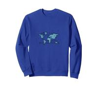 Punto a Punto, conectamos el Mundo Sudadera, Unisex para Adultos, Azul Real, S
