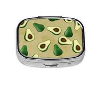 Punto Aguacate Marrón, Pastillero cuadrado para bolsillo o monedero, pequeño contenedor de pastillas, organizador de pastillas de viaje