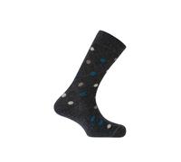 Punto Blanco Calcetín corto de cachemira-lana lunares. Hecho en España. Gris