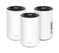 TP-Link Mesh WiFi WLAN Deco PX10 Powerline, Wi-Fi6 Dual-Band AX1500+ AV1000, 3 Puertos Gigabit, Alcance hasta 530 m², Ideal para entornos de Grandes Dimensiones y Paredes Gruesas, gestionado por IA