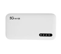 Punto de Acceso Móvil 5G WiFi 6, Enrutador WiFi de 2,77 Gbps con Ranura para Tarjeta SIM y Batería, Dispositivo WiFi Portátil para Viajes, Conecta hasta 16 Dispositivos (blancoo)
