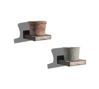 Punto de congelacin Estantes flotantes pequeos para pared de 2 madera natural de 4 pulgadas mini estante de pared Display Collectibles Cocina monta