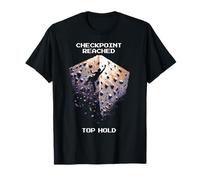 Punto de control alcanzado - Sujeción superior | diseño de arte de píxeles escalando Camiseta