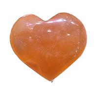 Punto de corazón de cristal de calcita naranja Hermoso regalo de amor