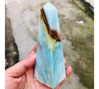 Punto de cristal de cuarzo natural mineral raro feng shui chakra varita de cristal de calcita caribeña y piedras de cristales curativos-1pcs_90-100mm