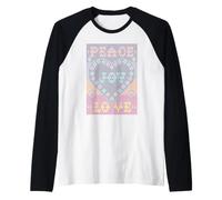 Punto de Cruz de corazón, Punto de Aguja navideño, Paz alegría y Amor Camiseta Manga Raglan