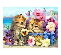 Punto De Cruz Paisaje, Kit Punto De Cruz Con Hilos Y Tela Esquemas Tela Impresa, Flor Gatos Animal Patrones Cuadros Para Hacer En Punto De Cruz Kit Completo Hilo Y Tela Contado Principiantes Niños K