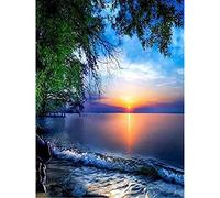 Punto De Cruz Paisaje, Kit Punto De Cruz Con Hilos Y Tela Esquemas Tela Impresa, Kit Completo De Bordado De Punto De Cruz De 11 Quilates Con Estampado De Naturaleza Patrones Cuadros Para Hacer En Pu