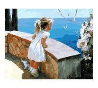 Punto De Cruz Paisaje, Kit Punto De Cruz Con Hilos Y Tela Esquemas Tela Impresa, White Flowers Modern Printed Canvas Patrones Cuadros Para Hacer En Punto De Cruz Kit Completo Hilo Y Tela Contado Pri