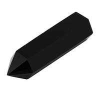 Punto de Varita de Piedra Hexagonal de Obsidiana Negra Hecha a Mano para la Fabricación de Joyas - 1 Pieza de Varita de Piedra