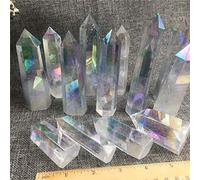 Punto de varita de piedras de cristal transparente de Aura Angel para regalo de piedra de cuarzo curativo-1pcs_40-60mm